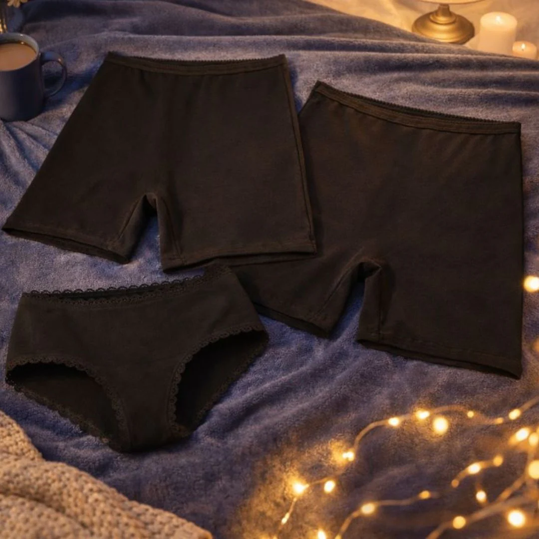Shorty et boxer menstruel